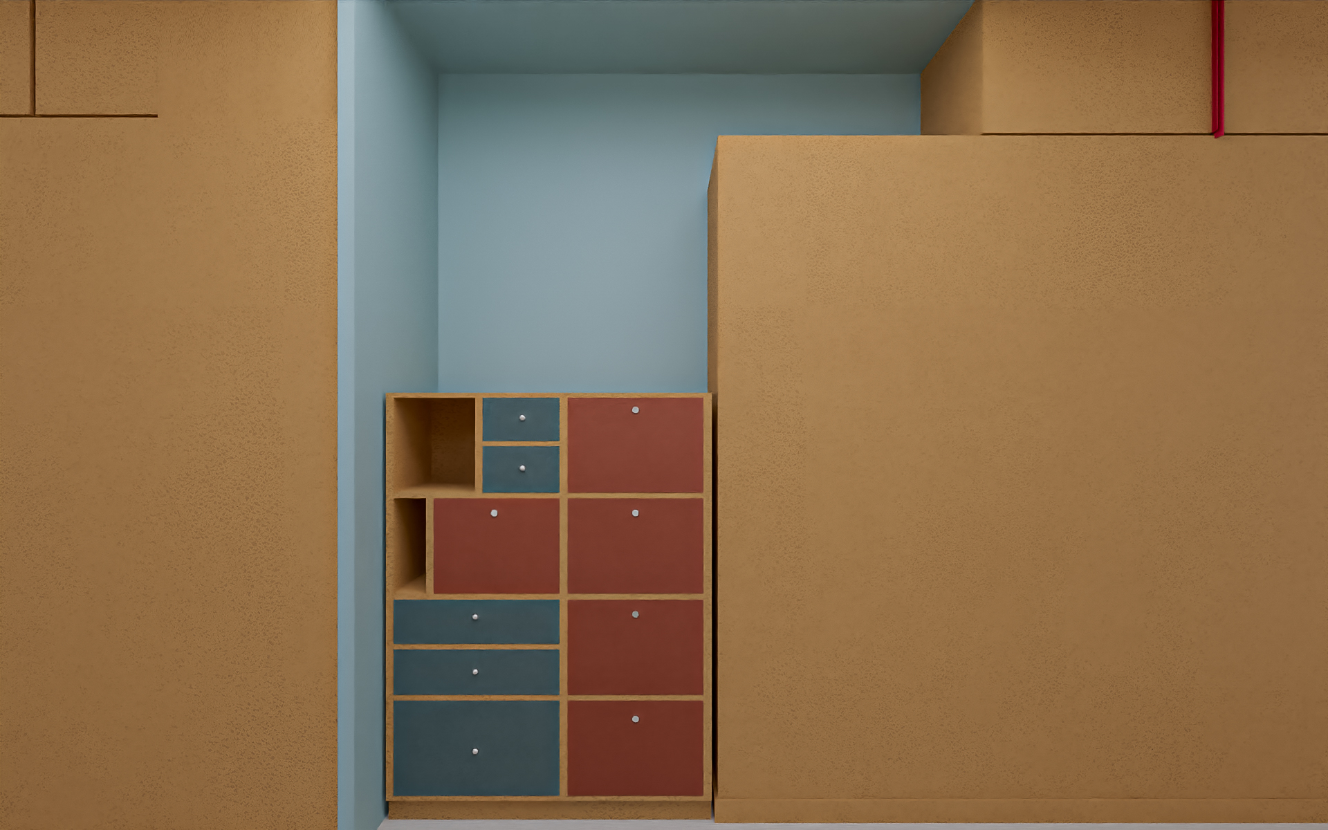 Detalle material en zona de trabajo